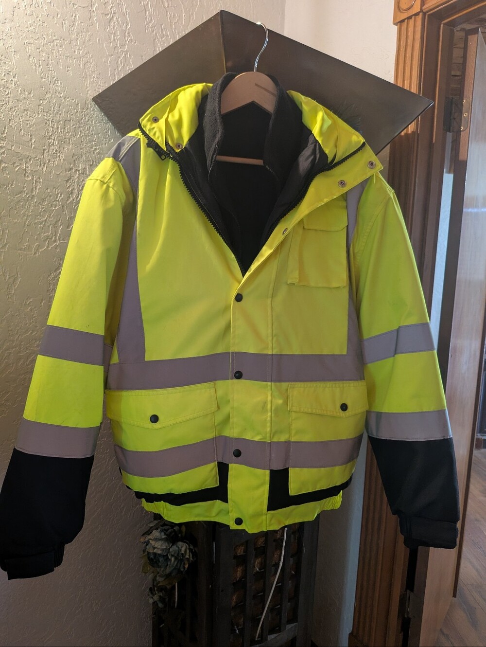 Get Ready ForYour Work Winter! Hawx Yellow Men's  Safety Jacket Size M